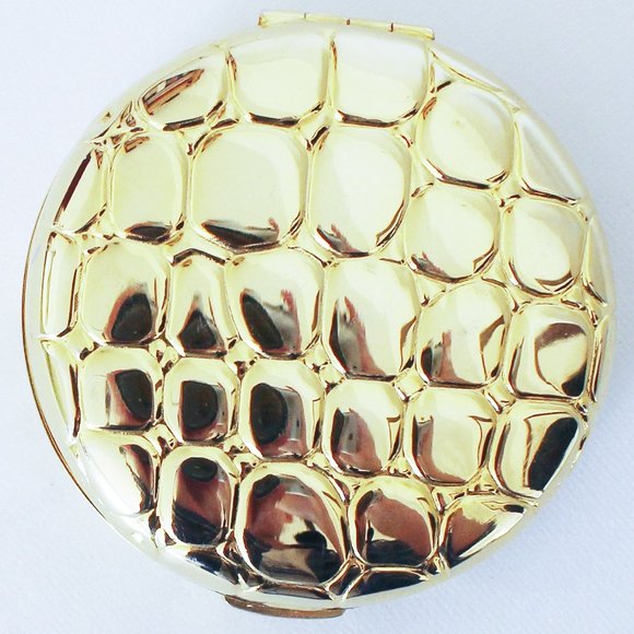 Vintage Estee Lauder Golden Alligator Compact - Picture 1 of 4